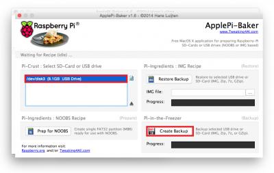Mac OSX Apple Pi Baker Backup