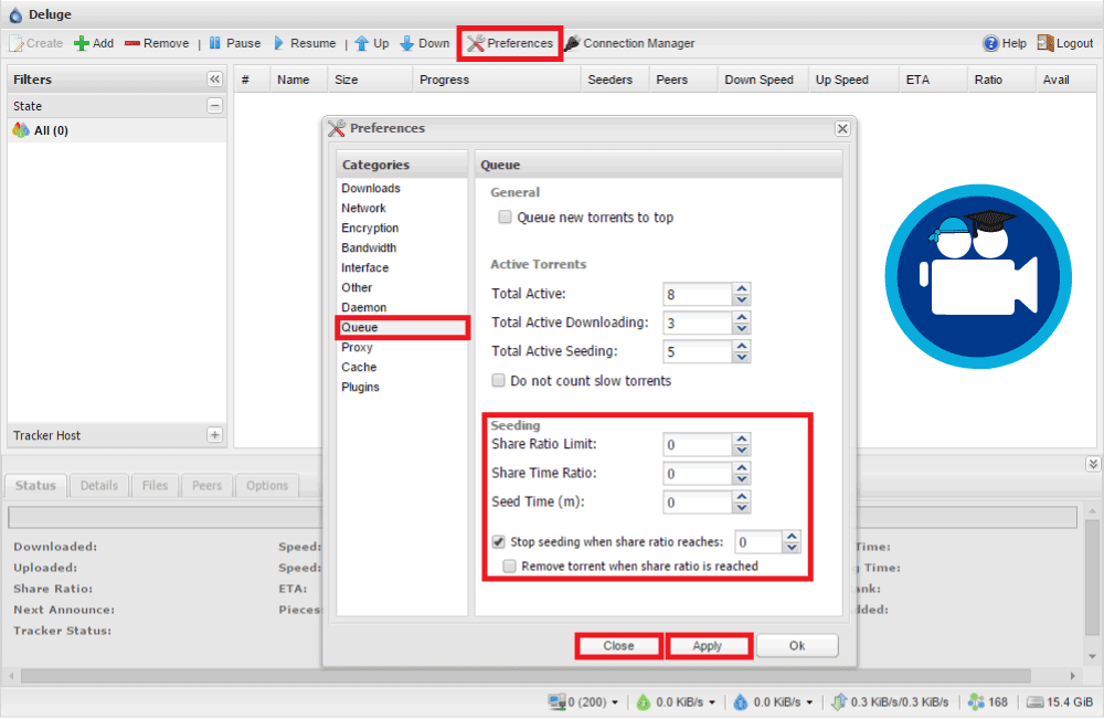 edit deluge torrent without losing seeds