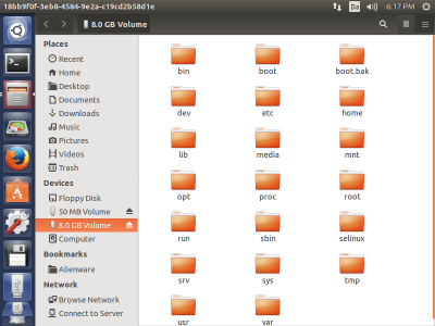 vmplayer-ubuntu-usb-drive connected