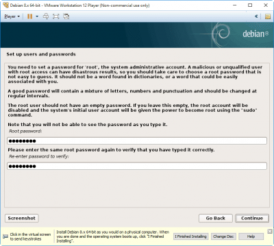 Install-Debian-Virtual-Machine-VM-Workstation-Player-step-7-root-password