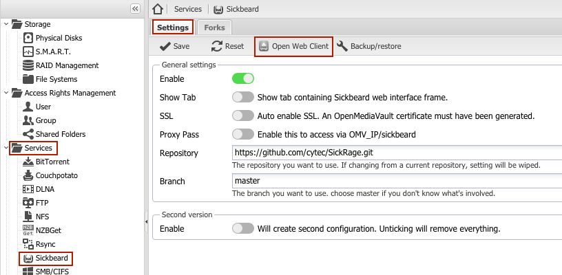 OMV_sickbeard_open-web-client